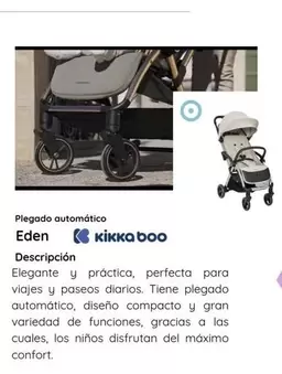 Oferta de Kikka Boo - Eden Descripción Kikka Boo Elegante Y Práctica, Perfecta Para Viajes Y Paseos Diarios en Dulce Bebé