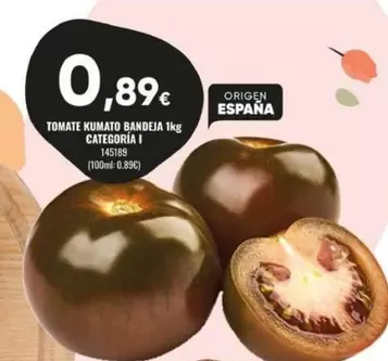 Oferta de Origen - Tomate Kumato Bandeja Categeria por 0,89€ en Family Cash