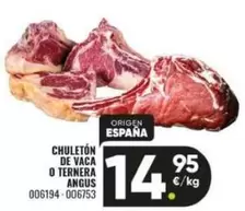 Oferta de Chuletón De Vaca O Ternera Angus por 14,95€ en Family Cash