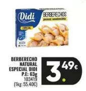Oferta de Didi - Berberecho Natural Especial por 3,49€ en Family Cash