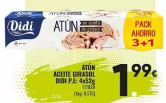 Oferta de Didi - Atún Aceite Girasol por 1,99€ en Family Cash