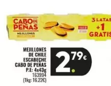 Oferta de Cabo de Peñas - Mejillones De Chile Escabeche por 2,79€ en Family Cash