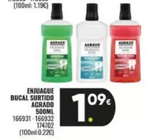 Oferta de Agrado - Enjuague Bucal Surtido por 1,09€ en Family Cash