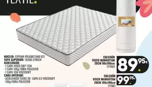 Oferta de Soft - Nucleo: Espuma Poliuretano D21 Tapa Superior: Tejido Strech Acolchado en Family Cash