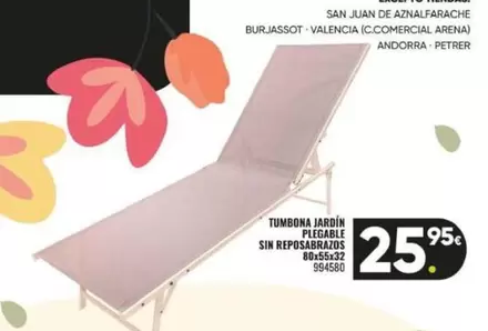 Oferta de San - Tumbona Jardín Picable Sin Repobarados por 25,95€ en Family Cash
