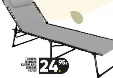 Oferta de Tumbona Textileno Cuerda Gris Verdoor por 24,95€ en Family Cash