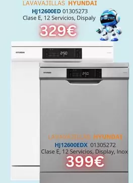 Oferta de Hyundai - Lavavajillas HJ12600ED por 329€ en Master Cadena