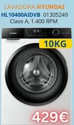 Oferta de Hyundai - Lavadora HL10400AIDVB por 429€ en Master Cadena