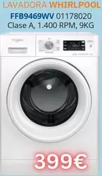 Oferta de Whirlpool - Lavadora Ffb9469wv por 399€ en Master Cadena