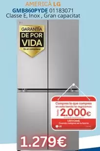 Oferta de LG - Amrrica GMB860PYDE 01183071 por 1279€ en Master Cadena