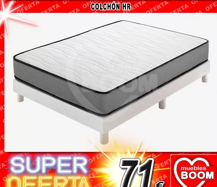 Oferta de Colchon Hr por 71€ en Muebles Boom