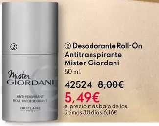 Oferta de Giordani - Desodorante Roll-On Antitranspirante por 5,49€ en Oriflame