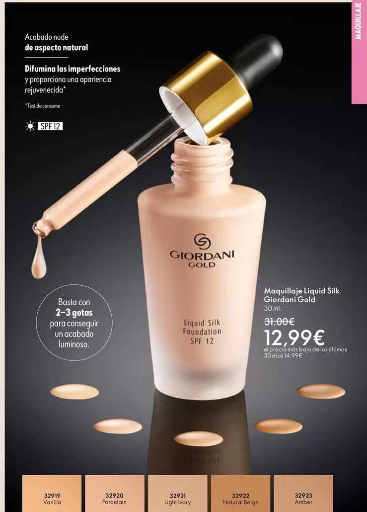 Oferta de Giordani Gold -  Maquillaje Liquid Silk por 12,99€ en Oriflame