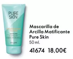 Oferta de Oriflame - Mascarilla De Arcilla Matificante Pure Skin por 18€ en Oriflame