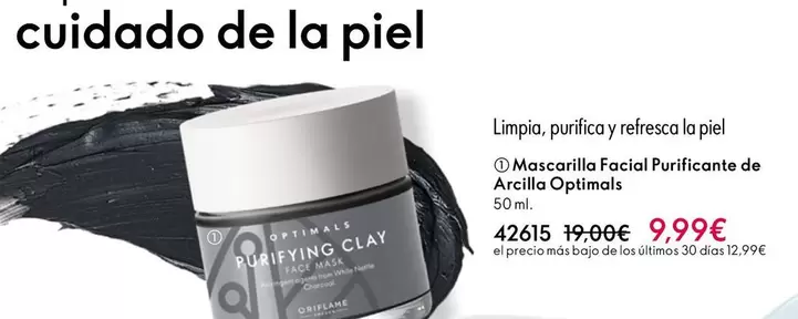 Oferta de Optimals - Mascarilla Facial Purificante De Arcilla  por 9,99€ en Oriflame