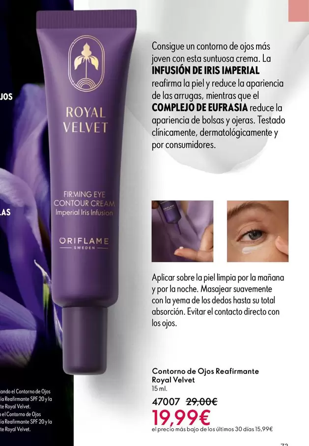 Oferta de Royal - El Secreto Para Un Contorno De Ojos Mas Firme por 19,99€ en Oriflame