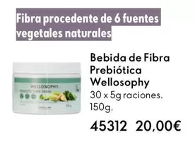 Oferta de Bebida De Fibra Prebiotica Wellosophy por 20€ en Oriflame