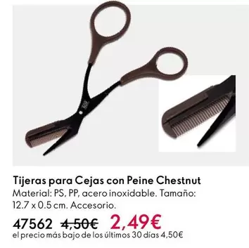 Oferta de Tijeras Para Cejas Con Peine Chestnut por 2,49€ en Oriflame