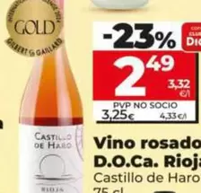 Oferta de Castillo De Haro - Vino Rosado D.O.Ca. Rioja  por 2,49€ en Dia