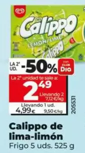 Oferta de Frigo - Calippo De Lima-Limón  por 4,99€ en Dia