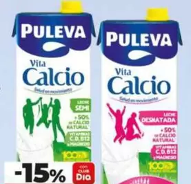Oferta de Puleva - Leche Calcio Semidesnatada/Desnatada por 1,39€ en Dia