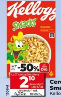 Oferta de Kellogg's - Cereales Smacks  por 4,2€ en Dia