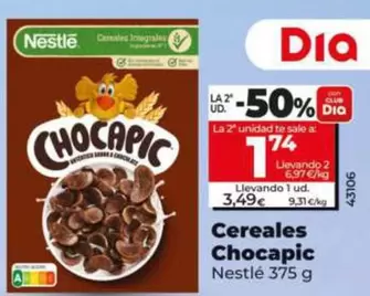 Oferta de Nestlé - Cereales Chocapic  por 3,49€ en Dia