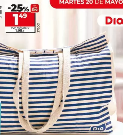 Oferta de Dia - Bolsa De Algodón Azul Dia por 1,49€ en Dia