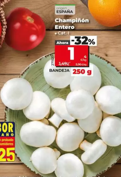 Oferta de Champiñón Entero  por 1€ en Dia