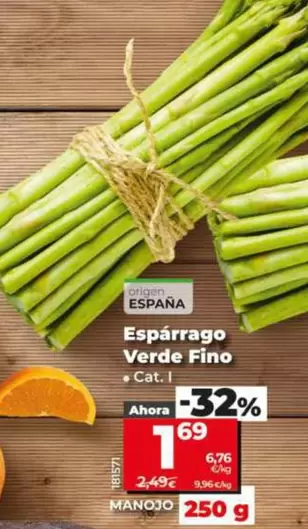 Oferta de Espárrago Verde Fino por 1,69€ en Dia