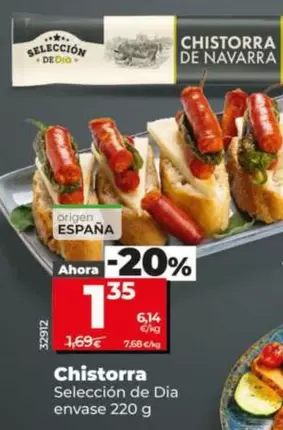 Oferta de Seleccion De Dia - Chistorra  por 1,35€ en Dia
