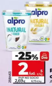 Oferta de Alpro - Postre Con Coco / Con Avena por 2€ en Dia