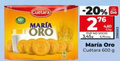 Oferta de Cuétara - María Oro por 2,76€ en Dia
