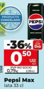 Oferta de Pepsi - Max por 0,5€ en Dia