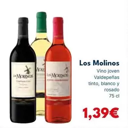 Oferta de Los Molinos - Vino Joven Valdepeñas Tinto por 1,39€ en Cash Unide