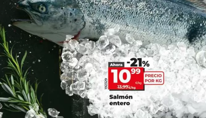 Oferta de Salmón Entero por 10,99€ en Dia