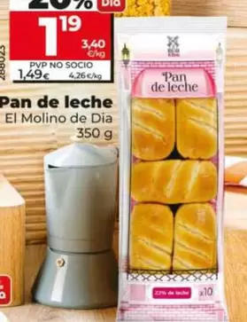 Oferta de El Molino De Dia - Pan De Leche  por 1,19€ en Dia