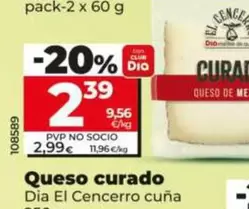 Oferta de Dia El Cencerro - Queso Curado  por 2,39€ en Dia