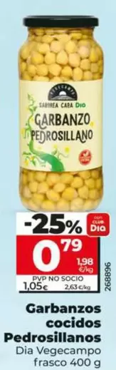 Oferta de Dia Vegecampo - Garbanzos Cocidos Pedrosillanos  por 0,79€ en Dia