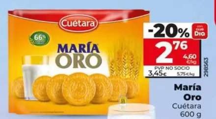 Oferta de Cuétara - María Oro por 2,76€ en Dia
