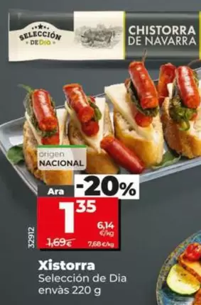 Oferta de Seleccion De Dia - Chistorra  por 1,35€ en Dia