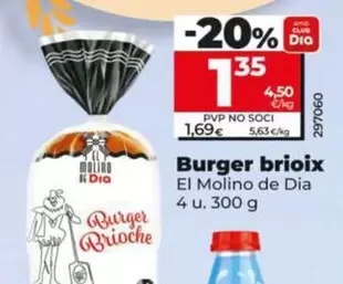 Oferta de El Molino De Dia - Burger Brioche  por 1,35€ en Dia