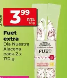 Oferta de Dia Nuestra Alacena - Fuet Extra  por 3,99€ en Dia