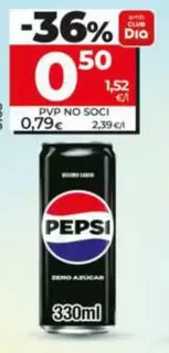 Oferta de Pepsi - Max  por 0,5€ en Dia