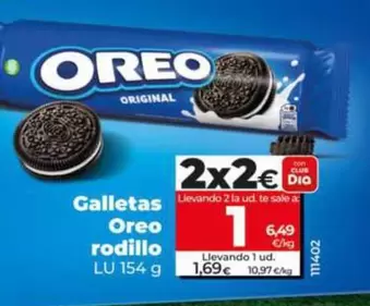 Oferta de Lu - Galletas Oreo Rodillo  por 1,69€ en Dia