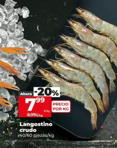 Oferta de Langostino Crudo por 7,99€ en Dia
