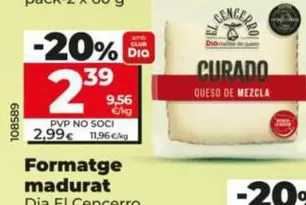 Oferta de Dia El Cencerro - Queso Curado  por 2,39€ en Dia