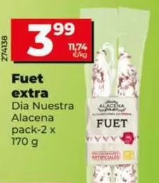 Oferta de Dia Nuestra Alacena - Fuet Extra  por 3,99€ en Dia