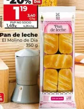 Oferta de El Molino De Dia - Pan De Leche por 1,19€ en Dia