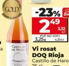 Oferta de Castillo De Haro - Vino Rosado D.O.Ca. Rioja  por 2,49€ en Dia